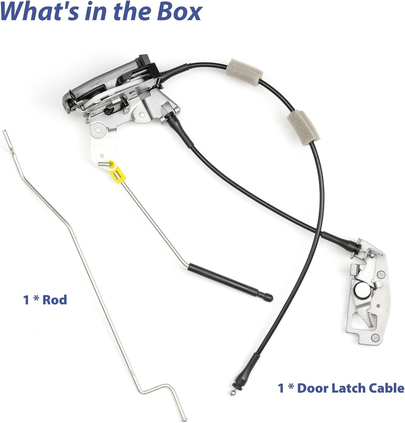 Pestillo de puerta para Ford E150 E250 E350, pestillo de puerta trasera derecha con cable y varilla para reparación de camiones Ford, OE