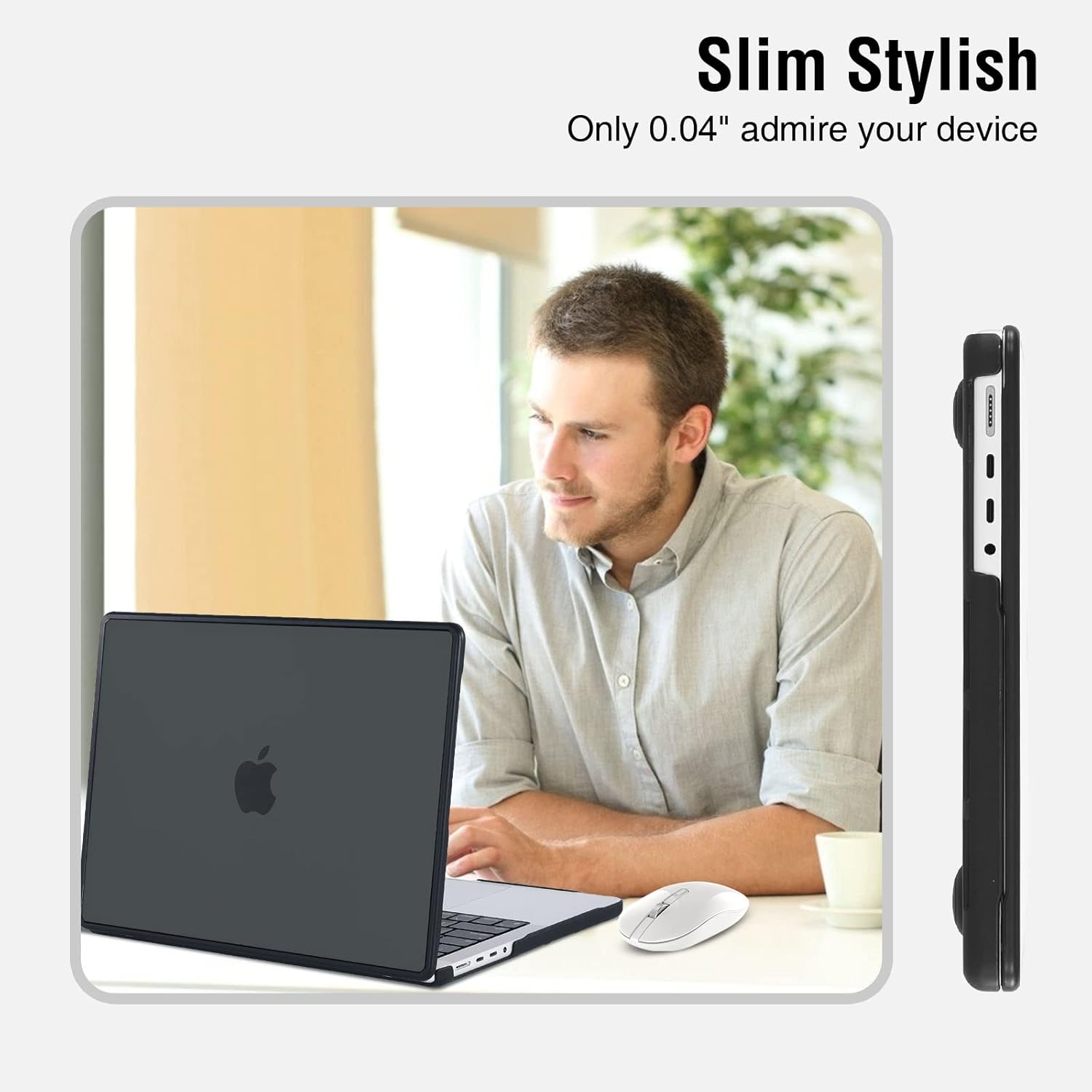 BlueSwan Funda rígida para MacBook Pro de 16 pulgadas 2024-2021 modelo M3 A2991 A2780 A2485 M2 M1 ProMax con Touch ID, antigrietas y antihuellas