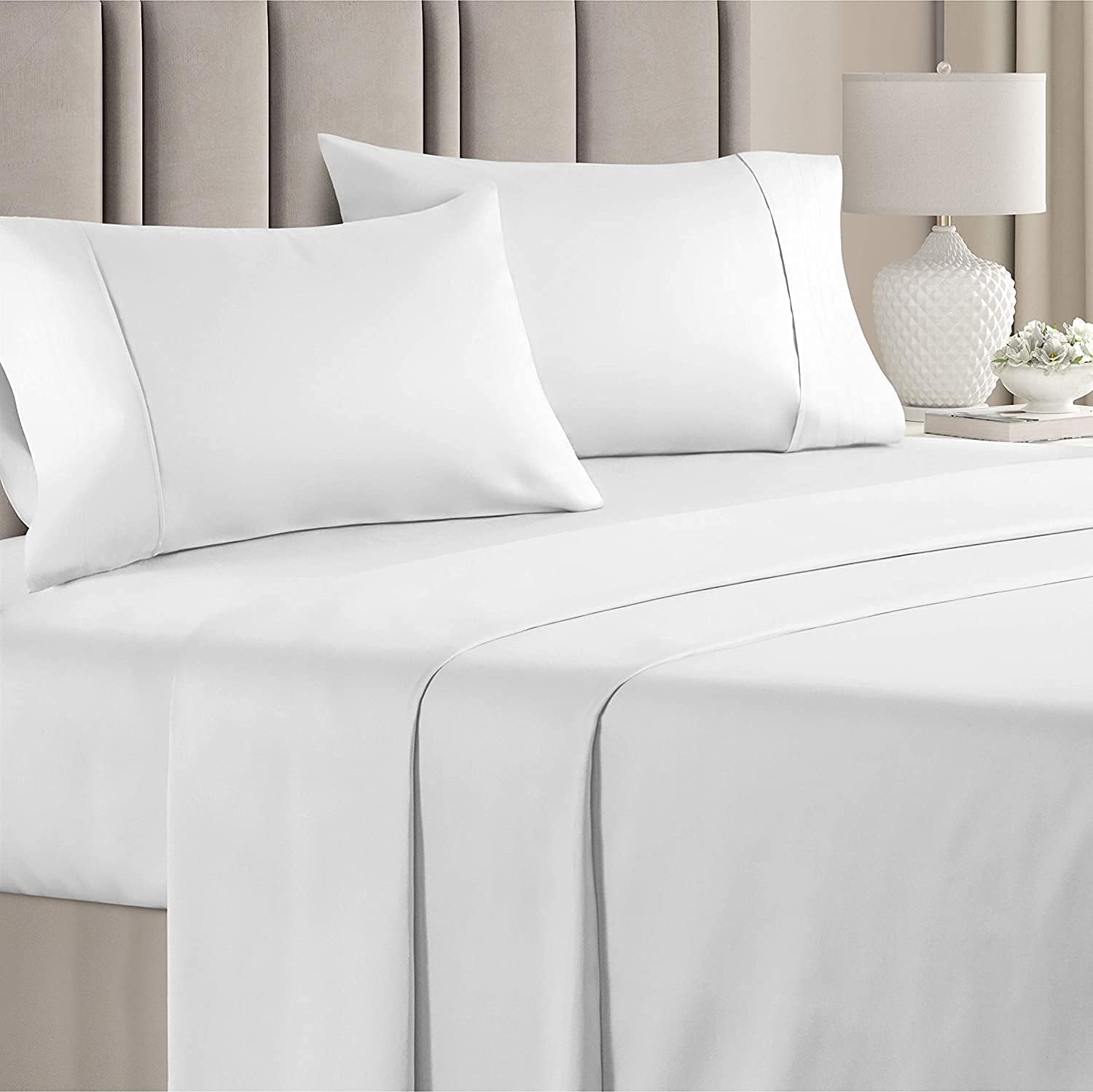 DKS BEDDING Sábanas 100% de algodón percal para cama tamaño individual XL, ultrasuave, transpirable, 100% fibra extralarga, con certificado GOTS, se