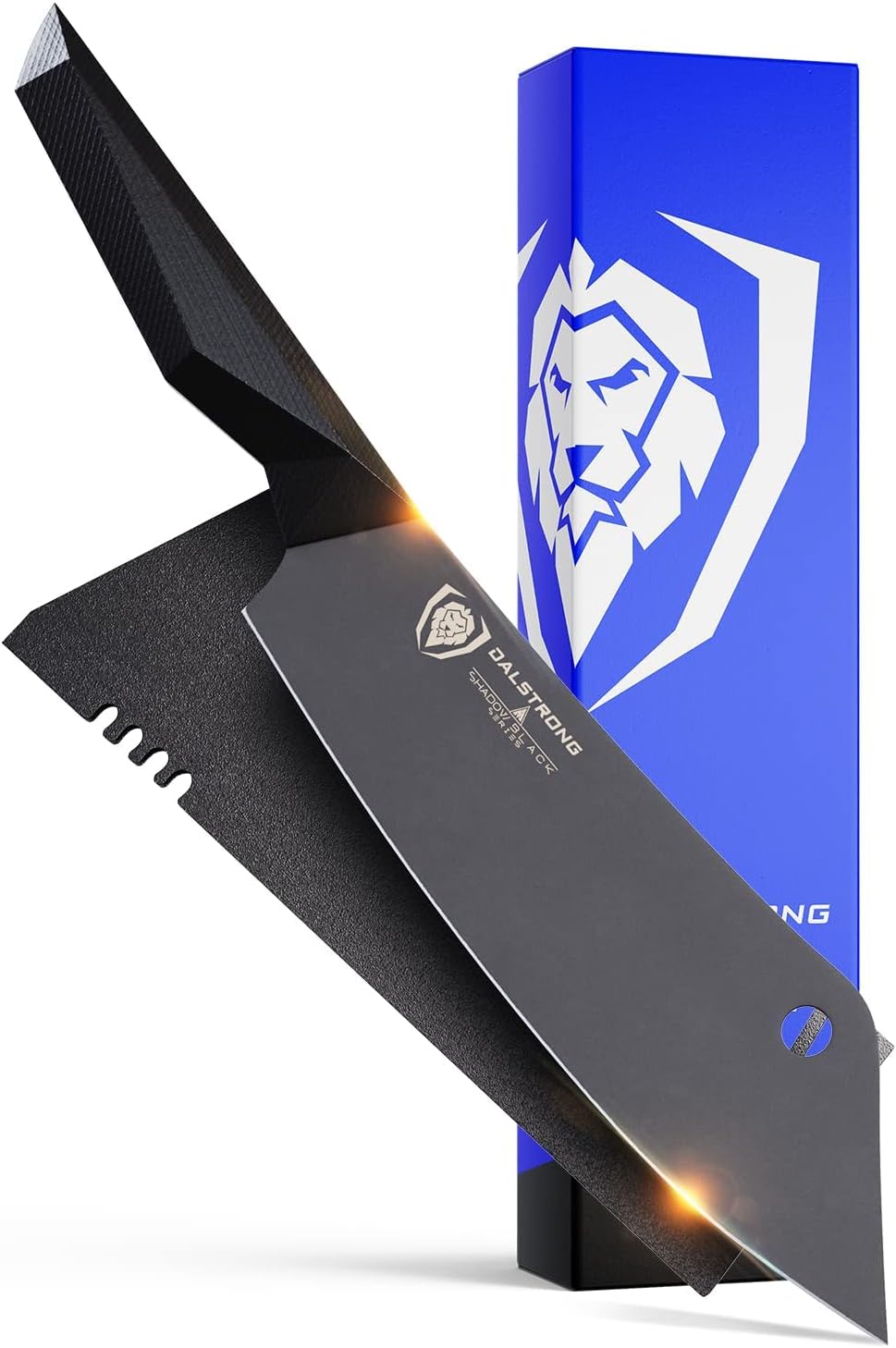 Dalstrong – Shadow Black Series – Cuchillo de acero HC alemán con revestimiento de nitruro de titanio negro, Acero HC alemán con revestimiento de