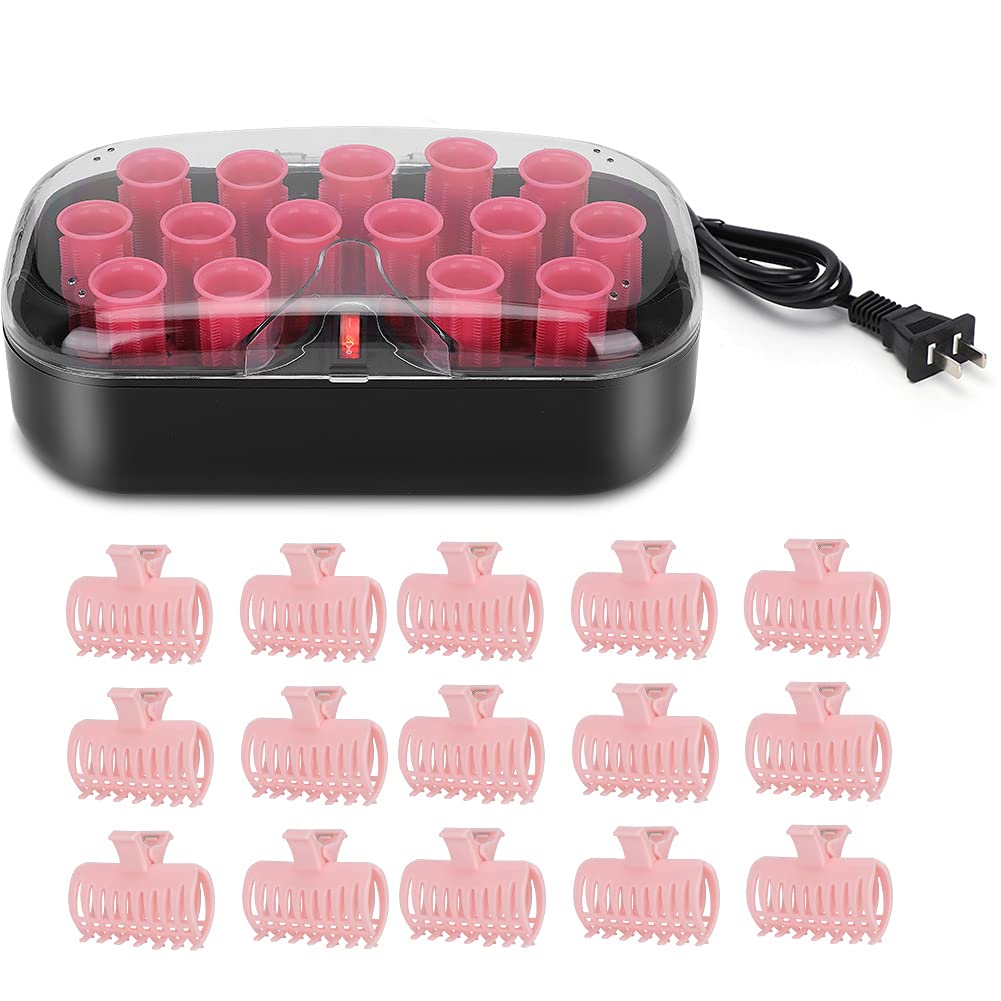 Juego de varillas de permanente para el cabello, rodillos térmicos instantáneos, rodillos térmicos eléctricos, 15 piezas de cabello eléctrico