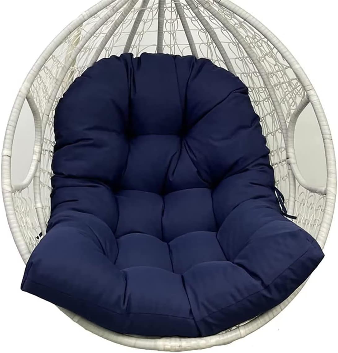 Cojín para silla de huevo de color azul marino, impermeable, para colgar, cojín de asiento para silla de huevo colgante de patio, jardín, para uso