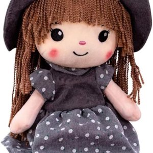 Muñeca de trapo esponjosa de 15.7 pulgadas, juguete de peluche suave, regalo con gorro, falda, juguete de peluche de princesa, lindas muñecas para Muñeca de trapo esponjosa de 15.7 pulgadas, juguete de peluche suave, regalo con gorro, falda, juguete de peluche de princesa, lindas muñecas para