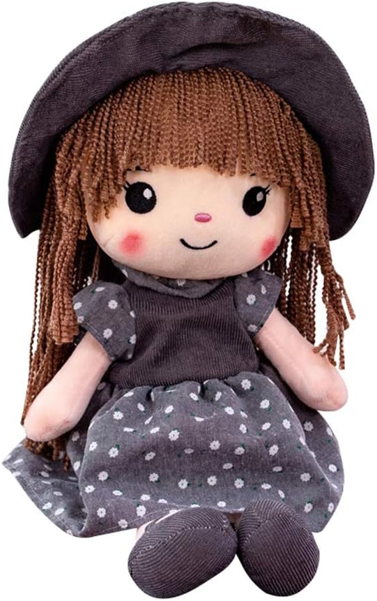 Muñeca de trapo esponjosa de 15.7 pulgadas, juguete de peluche suave, regalo con gorro, falda, juguete de peluche de princesa, lindas muñecas para