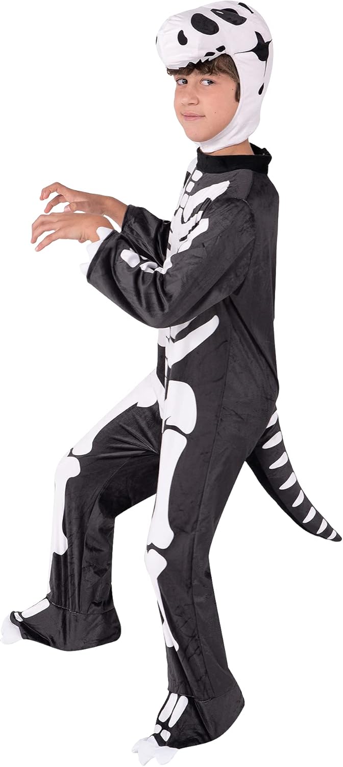 Spooktacular Creations Disfraz unisex de dibujos animados de dinosaurios T-rex con cola para fiesta de disfraces de Halloween