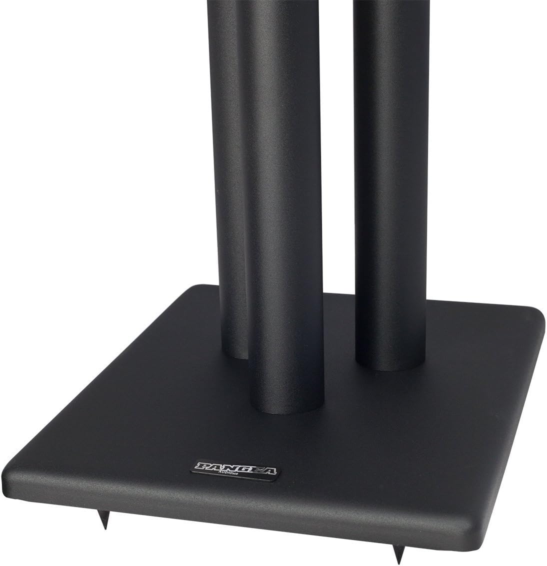 Pangea Audio Bundle LS300 – Par de soportes para altavoces de piso de acero de 28 pulgadas y 6 x 9 placas superiores