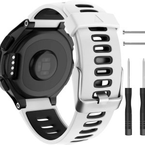 ISABAKE Correa de reloj de repuesto para Garmin Forerunner 735XTApproach S20 S5 S6 Correa de silicona suave con hebilla de metal compatible con ISABAKE Correa de reloj de repuesto para Garmin Forerunner 735XTApproach S20 S5 S6 Correa de silicona suave con hebilla de metal compatible con