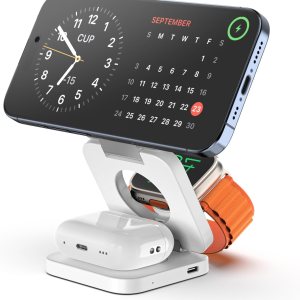 Cargador inalámbrico rápido X55, estación de carga magnética plegable 3 en 1 para iPhone 15141312ProPlusPro Max, cargador portátil de 5 W para Apple Cargador inalámbrico rápido X55, estación de carga magnética plegable 3 en 1 para iPhone 15141312ProPlusPro Max, cargador portátil de 5 W para Apple