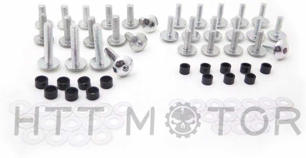 Grupo xkmt motocicleta plata normal Ronda carenado Tornillos Kit de tornillos para 2000200120022003Suzuki GSXR 75020012002GSX-R 1000