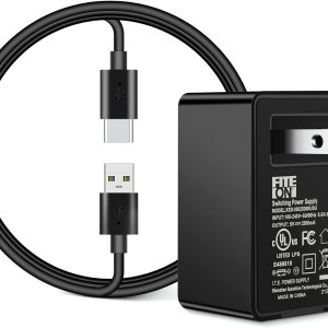 FITE ON Cargador de alimentación tipo C de 5 V compatible con NEXPOW Car Jump Starter 1500A 2000A Peak Battery Starter GOOLOO GP2000 GT3000 FITE ON Cargador de alimentación tipo C de 5 V compatible con NEXPOW Car Jump Starter 1500A 2000A Peak Battery Starter GOOLOO GP2000 GT3000