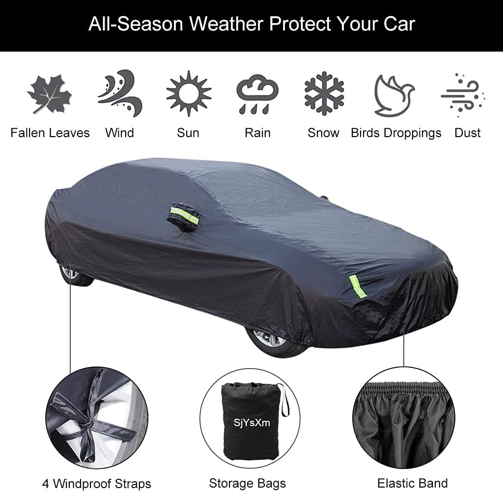 Funda impermeable para automóvil compatible con Volvo XC40 Recharge Pure Electric SUV, protección para todo tipo de clima, con tiras reflectantes,