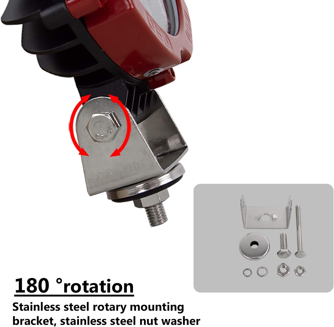Willpower 2 barras de luz LED de haz de punto rojo de 7 pulgadas, 51 W, para Jeep, camión, automóvil, ATV, SUV, 4X4, lámpara de conducción de