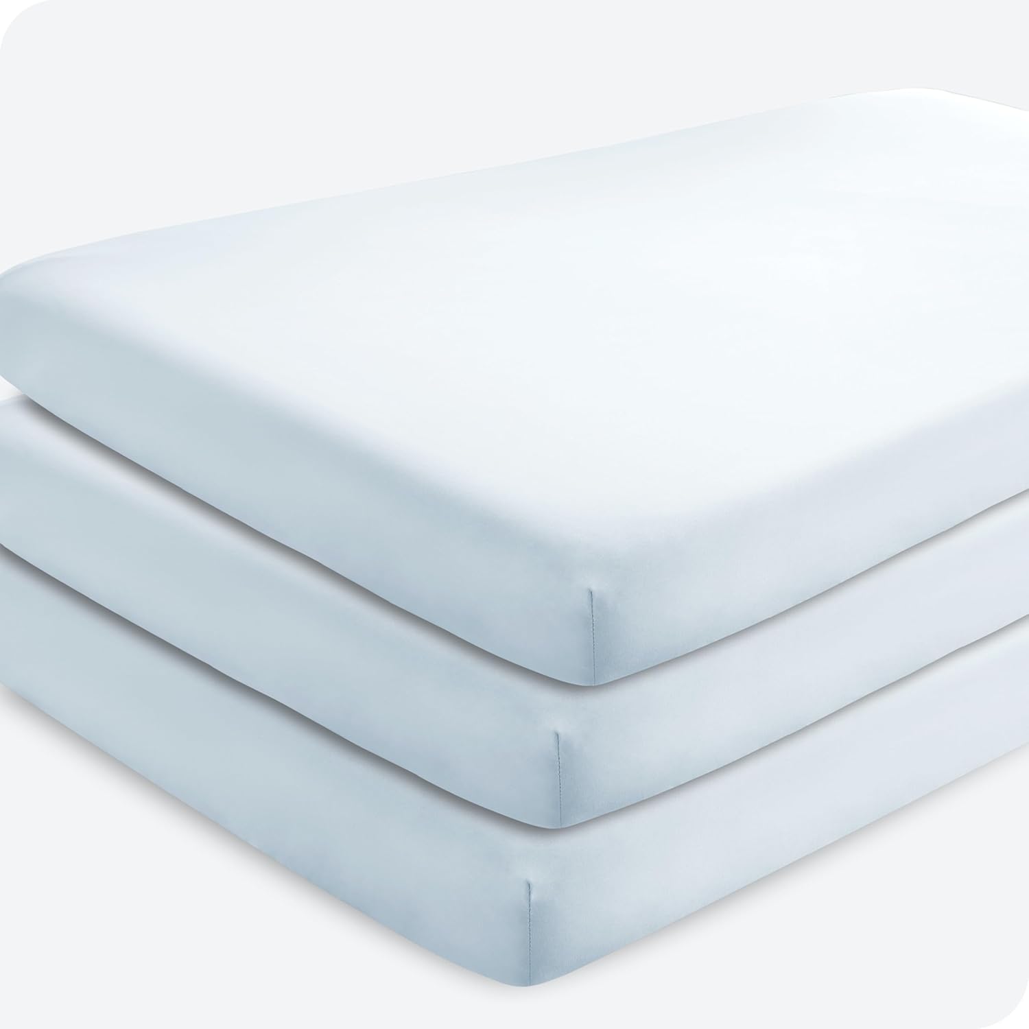 Bare Home Paquete de 3 sábanas bajeras para cuna, microfibra ultrasuave 1800 de primera calidad, transpirable, sábana de bebé, para niños y niñas,