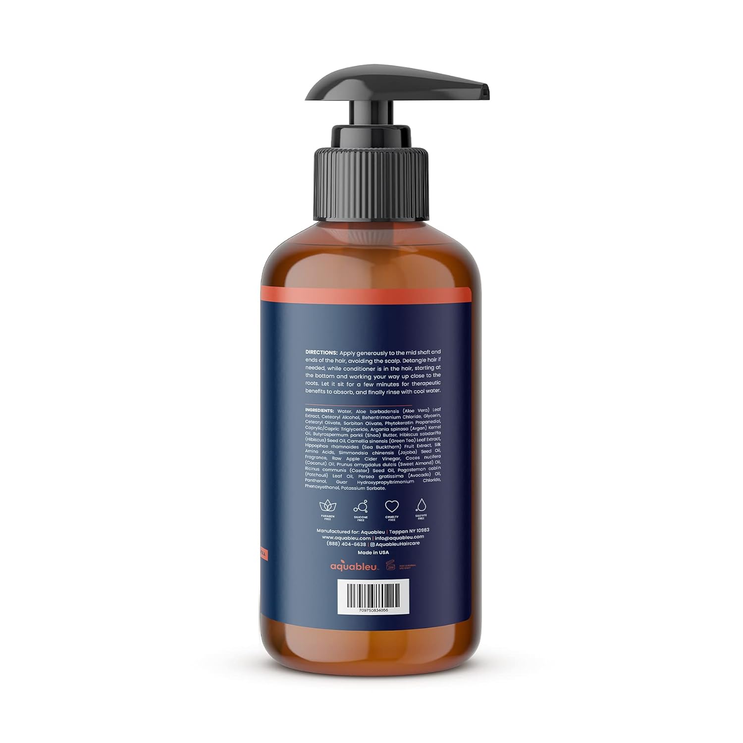 Aquableu Acondicionador natural de vinagre de sidra de manzana, aclarador y reparador, antiencrespamiento y caspa, para la caída del cabello, sin