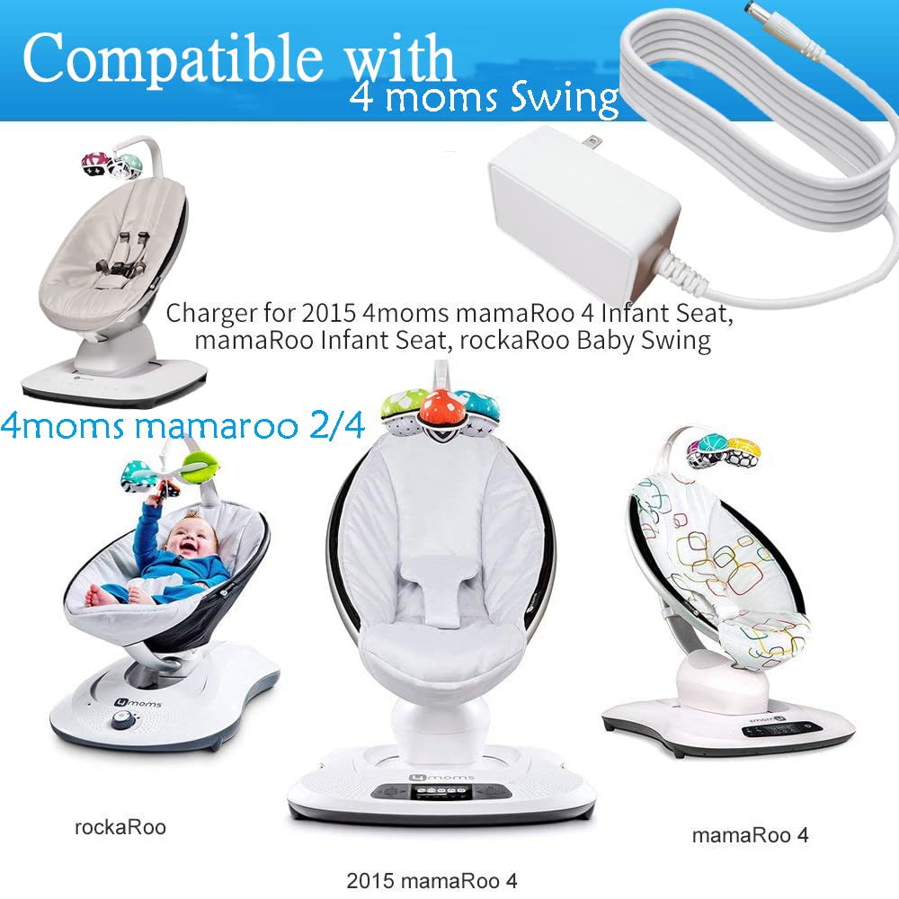 Adaptador de corriente alterna de 12 V 3 A, cargador de cable de alimentación para 4moms mamaroo 24, para mamaroo 2015 asiento infantil, para