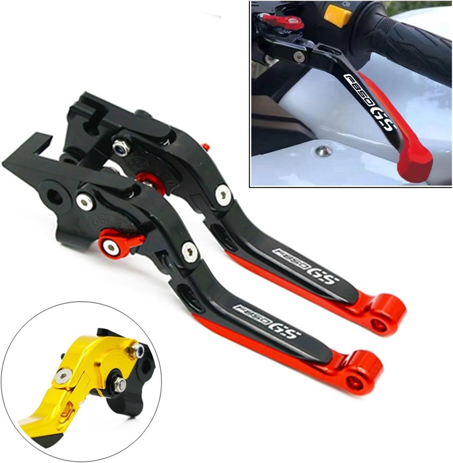 Accesorios de motocicleta CNC ajustable extensible plegable palanca de embrague de freno manillar agarre de mano para BMW F850GS F750GS F 850 GS