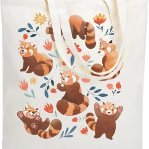 Red Panda Tote Bag Red Panda Lover Tote Bolso de compras con temática de panda rojo Bolsa de comestibles reutilizable para amantes de los animales Red Panda Tote Bag Red Panda Lover Tote Bolso de compras con temática de panda rojo Bolsa de comestibles reutilizable para amantes de los animales