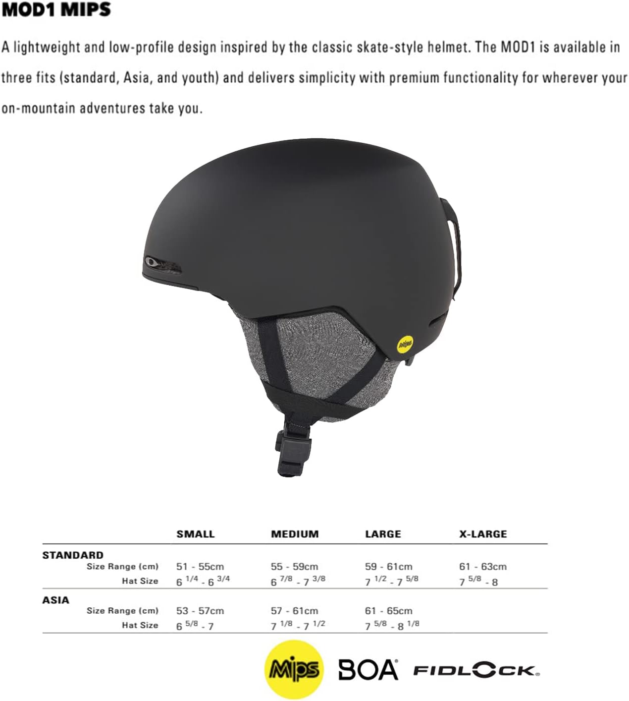 Oakley MOD1 MIPS – Casco de esquí y snowboard para hombres y mujeres + paquete con botella de agua plegable iWear de diseñador con mosquetón