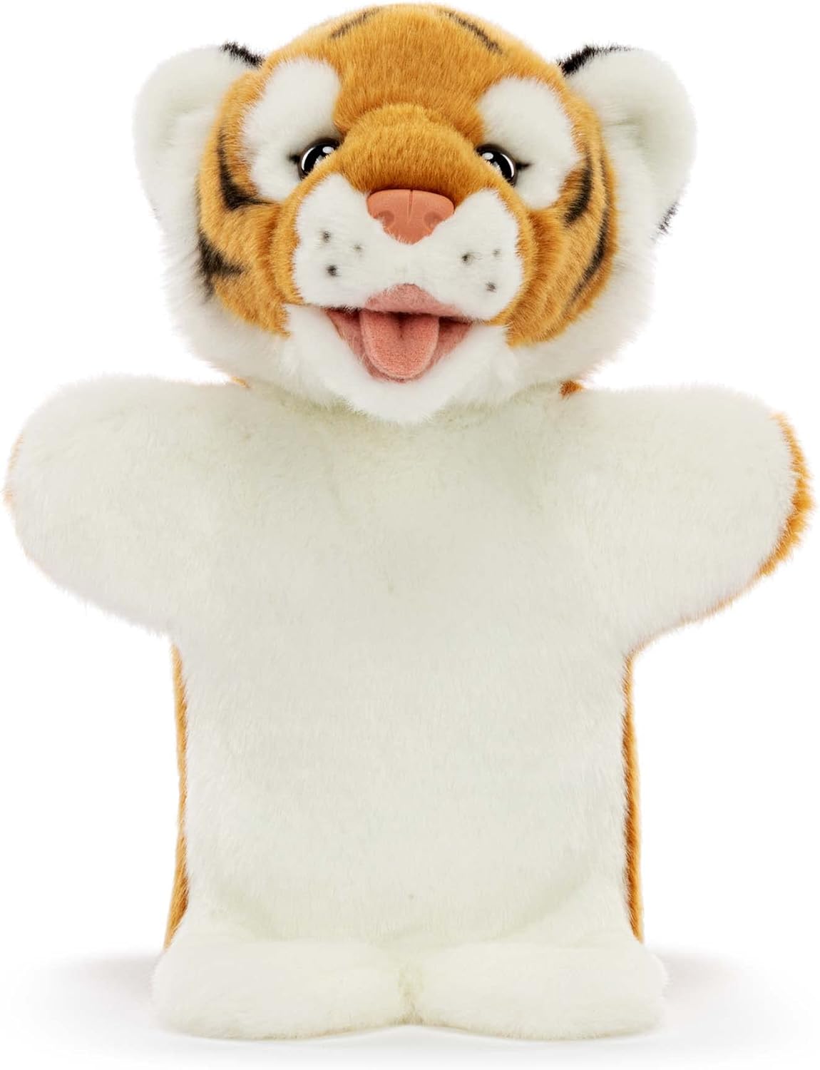 DEMDACO Animalcraft – Marioneta de peluche de peluche naranja y negro, 11 pulgadas