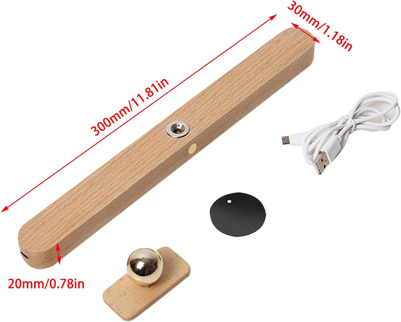 Luz magnética giratoria de 360, funciona con pilas, recargable por USB, regulable, luz nocturna LED para luz de lectura, luz de maquillaje e