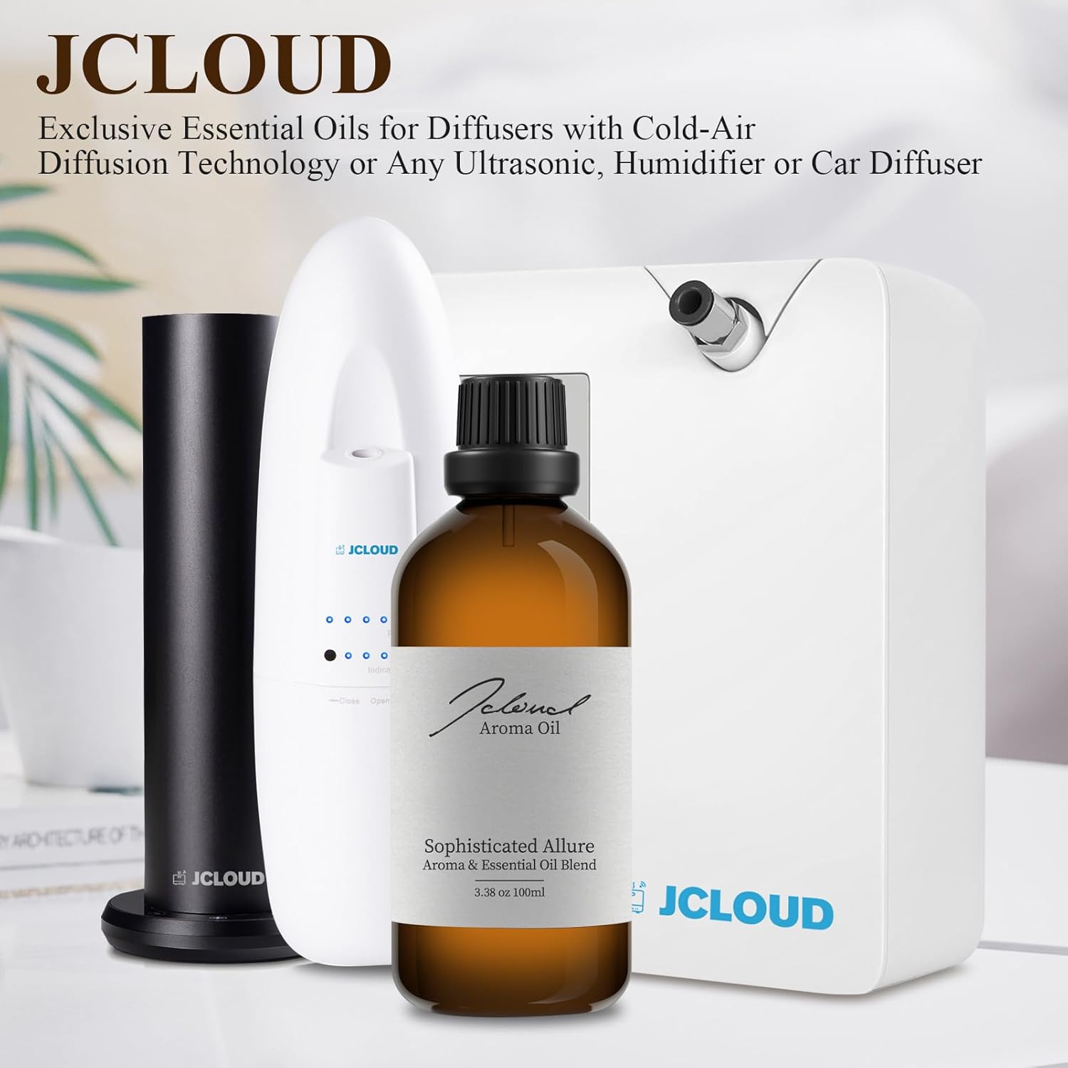 JCLOUD Aceite esencial sofisticado Allure inspirado en Hilton Hotel  Colección de hotel – Aceite difusor de aromaterapia puro con jazmín y canela,