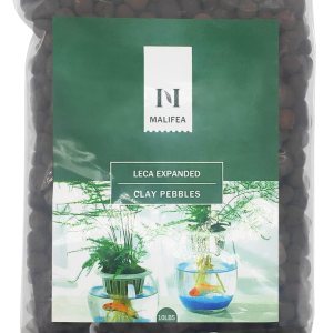 Malifea Suministros hidropónicos de arcilla expandida Leca de 10 libras para plantas de jardín de interior Malifea Suministros hidropónicos de arcilla expandida Leca de 10 libras para plantas de jardín de interior