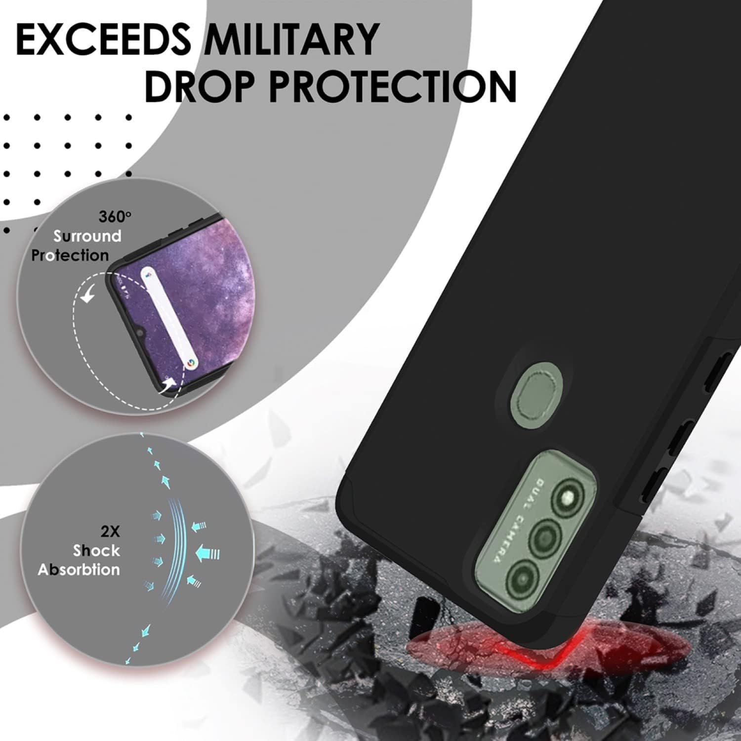 TJS Funda compatible con Wiko Voix, híbrida de doble capa (compatible con montaje magnético), a prueba de golpes, protección contra caídas, contra