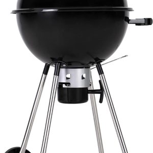 Captiva Designs Parrilla de barbacoa de carbón de 18 pulgadas con tapa y cuenco esmaltados de porcelana, rejilla gruesa cromada, atrapa cenizas Captiva Designs Parrilla de barbacoa de carbón de 18 pulgadas con tapa y cuenco esmaltados de porcelana, rejilla gruesa cromada, atrapa cenizas