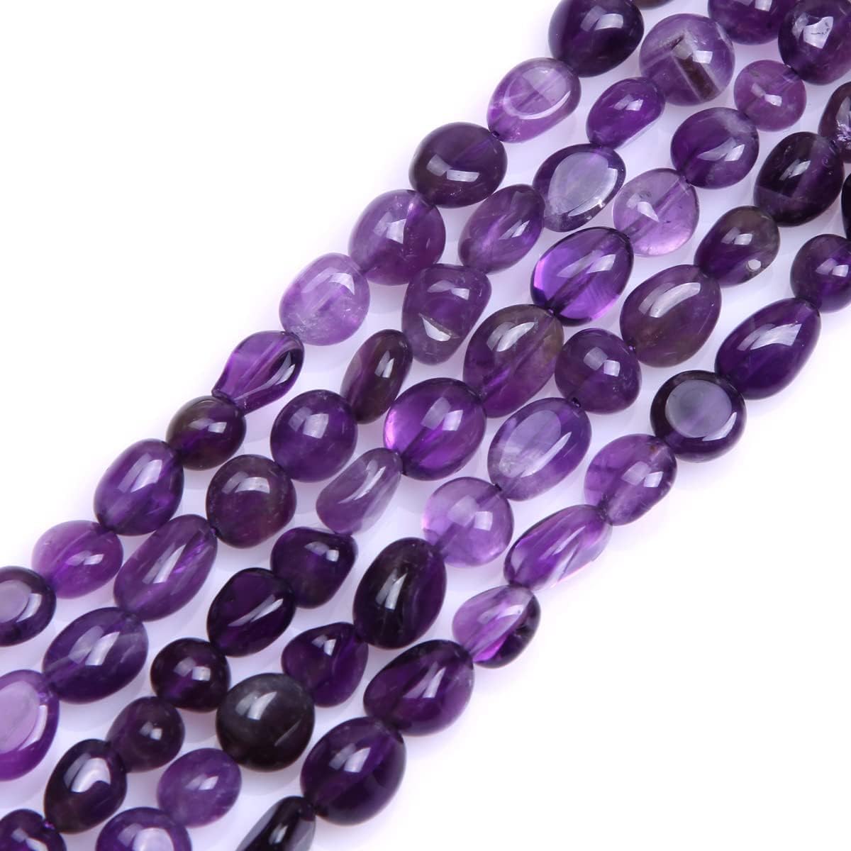 50 cuentas de amatista natural de 0.197-0.315 in de forma libre irregular de cuarzo de cristal caído, cuentas sueltas para hacer joyas, pulseras,