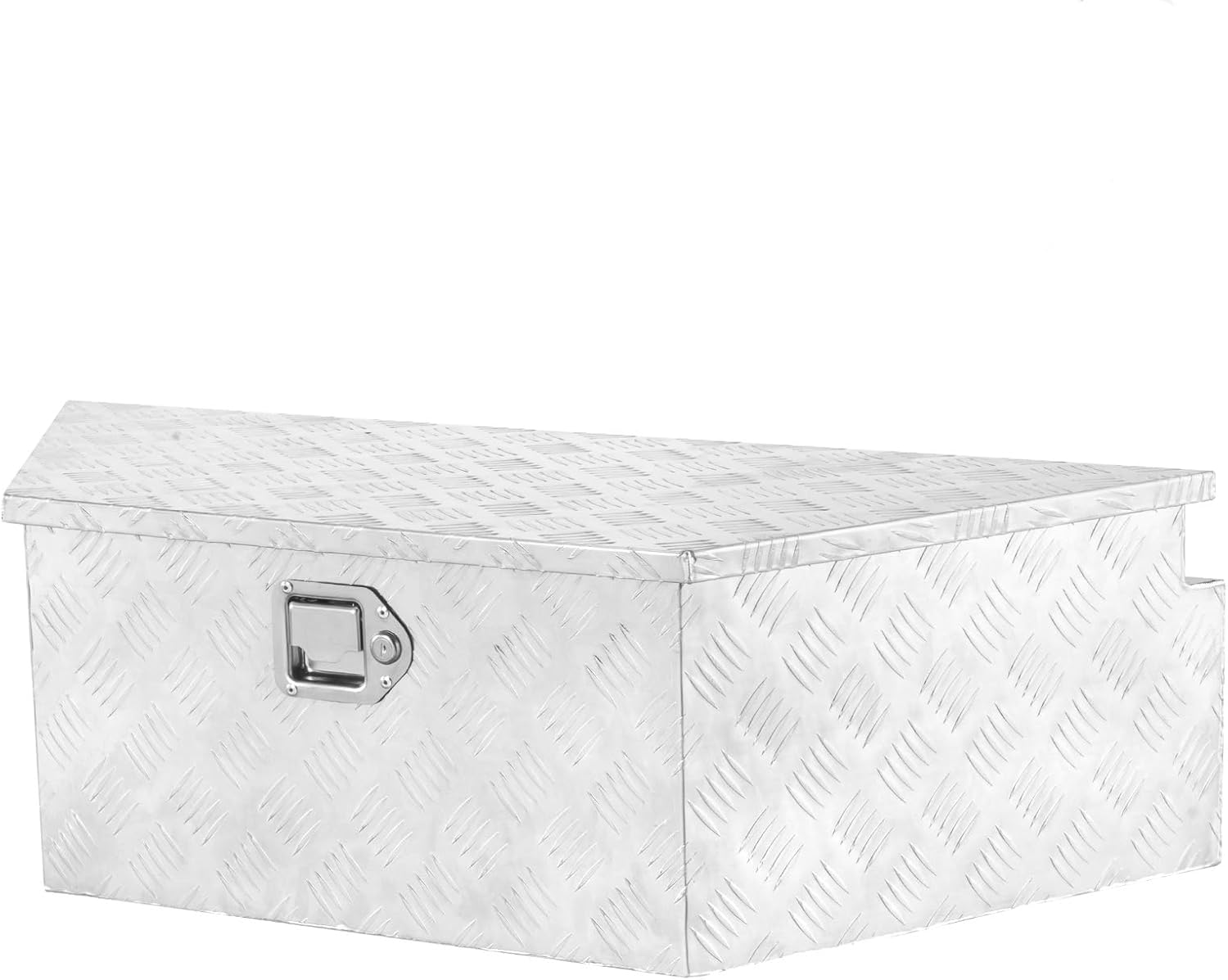 MOTORHOT Caja de herramientas de aluminio de 39 pulgadas, caja de herramientas de lengua para remolque de utilidad, caja de herramientas de lengua