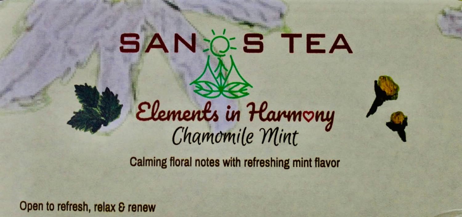SanosTea Té de bienestar de manzanilla de hierbas orgánicas prémium para un día tranquilo y refrescante