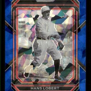 Baseball Trading Card MLB 2023 Panini Prizm Prizm Blue Ice #224 Hans Lobert NM Near Mint Reds Baseball Trading Card MLB 2023 Panini Prizm Prizm Blue Ice #224 Hans Lobert NM Near Mint Reds