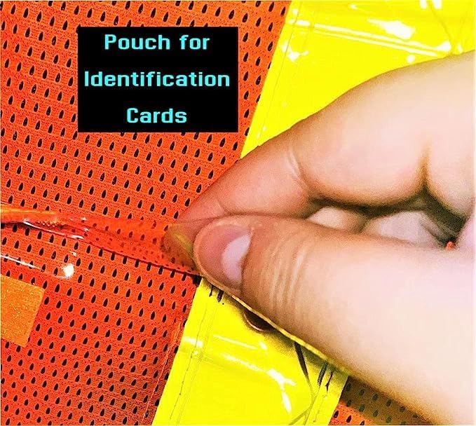 BANNA NYCTA Style OrangeContractor Chaleco de seguridad reflectante de alta visibilidad con cremallera y bolsillo