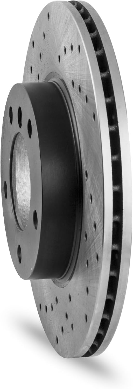 Drilling GT Sport Brake Disc Rotors Compatible With MERCEDES-BENZ CLASS A W168 1999 2000 2001 2002 2003 2004 190-1446GVR – Front – ventilated –