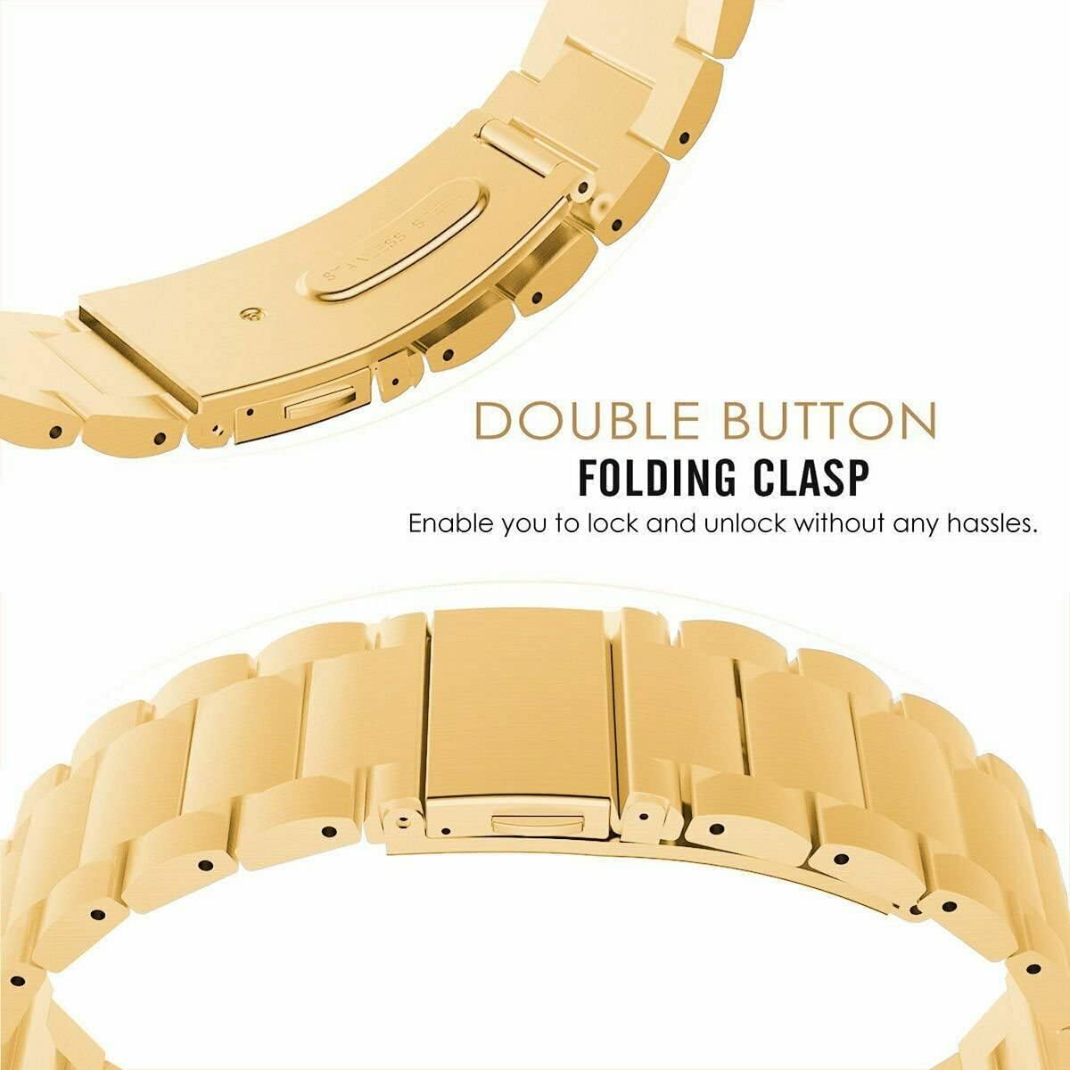 Compatible con Samsung Galaxy Watch 6 1.732 in 1.575 in Correa de acero inoxidable con funda de TPU Galaxy Watch 6 Classic 1.850 in 1.693 in funda