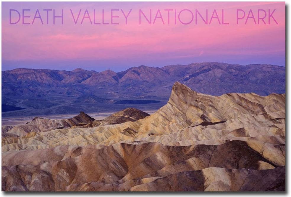 Imán de viaje para refrigerador de viaje del Parque Nacional del Valle de la Muerte Zabriskie Point, tamaño 2.5 x 3.5 pulgadas