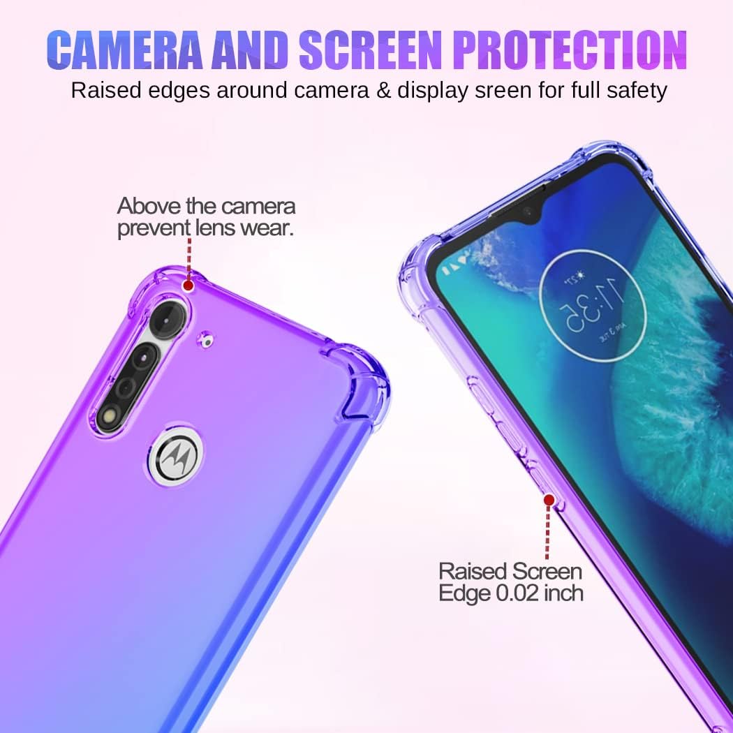 Funda para Moto G8 Power Lite, Motorola G8 Power Lite XT2055-2 Linda funda, Gradient Slim Anti Scratch TPU Funda protectora a prueba de golpes para
