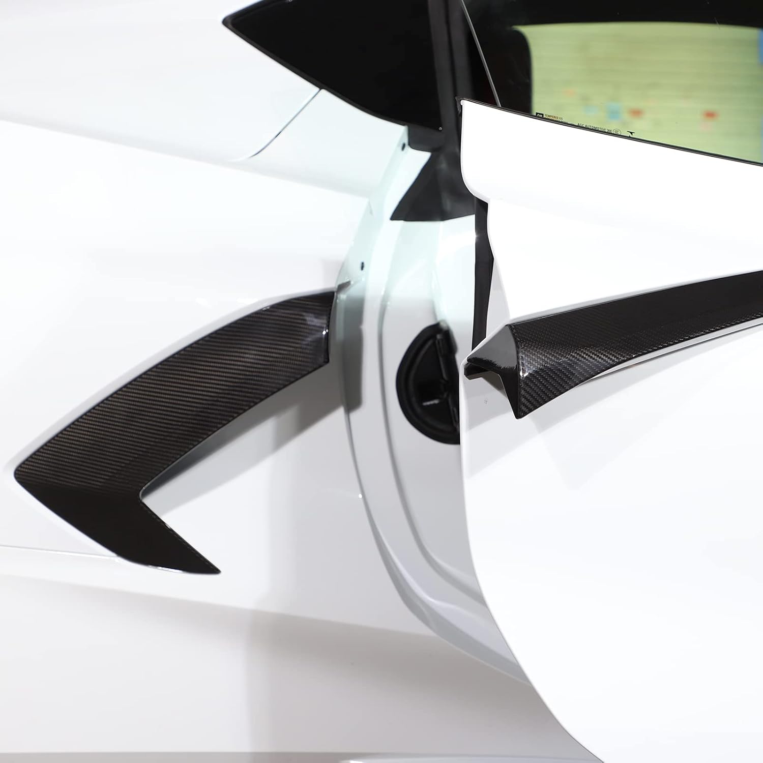 Cubierta de salida de aire exterior de fibra de carbono 100% real para Chevrolet Corvette C8 2020-2023, accesorios de ventilación lateral de