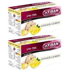 Té de jengibre y limón de Tisan – 2 cajas en total 40 bolsas de té Té de jengibre y limón de Tisan – 2 cajas en total 40 bolsas de té