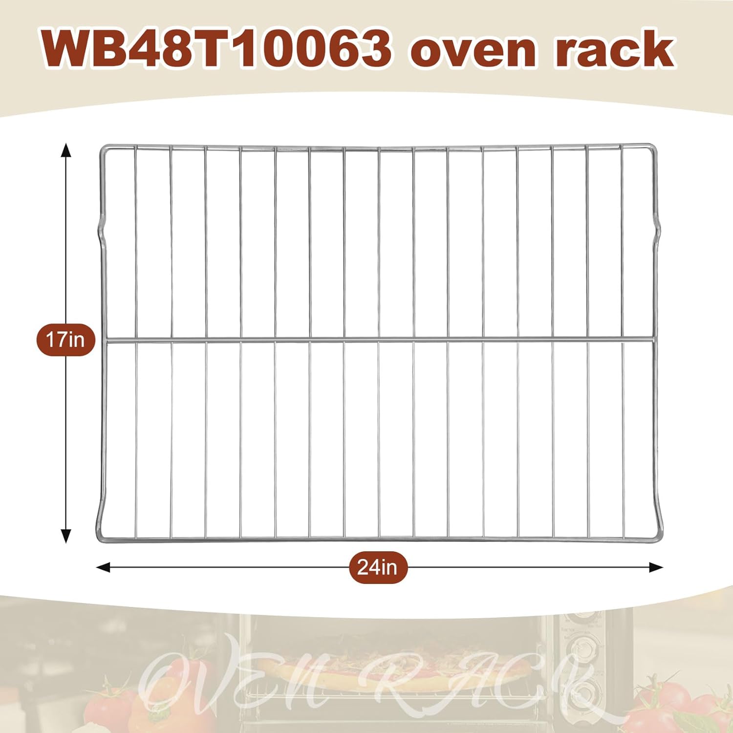 WB48T10063 – Estante para horno compatible con GE, respetuoso con el medio ambiente y duradero, seguro y libre de contaminación, reemplaza el número