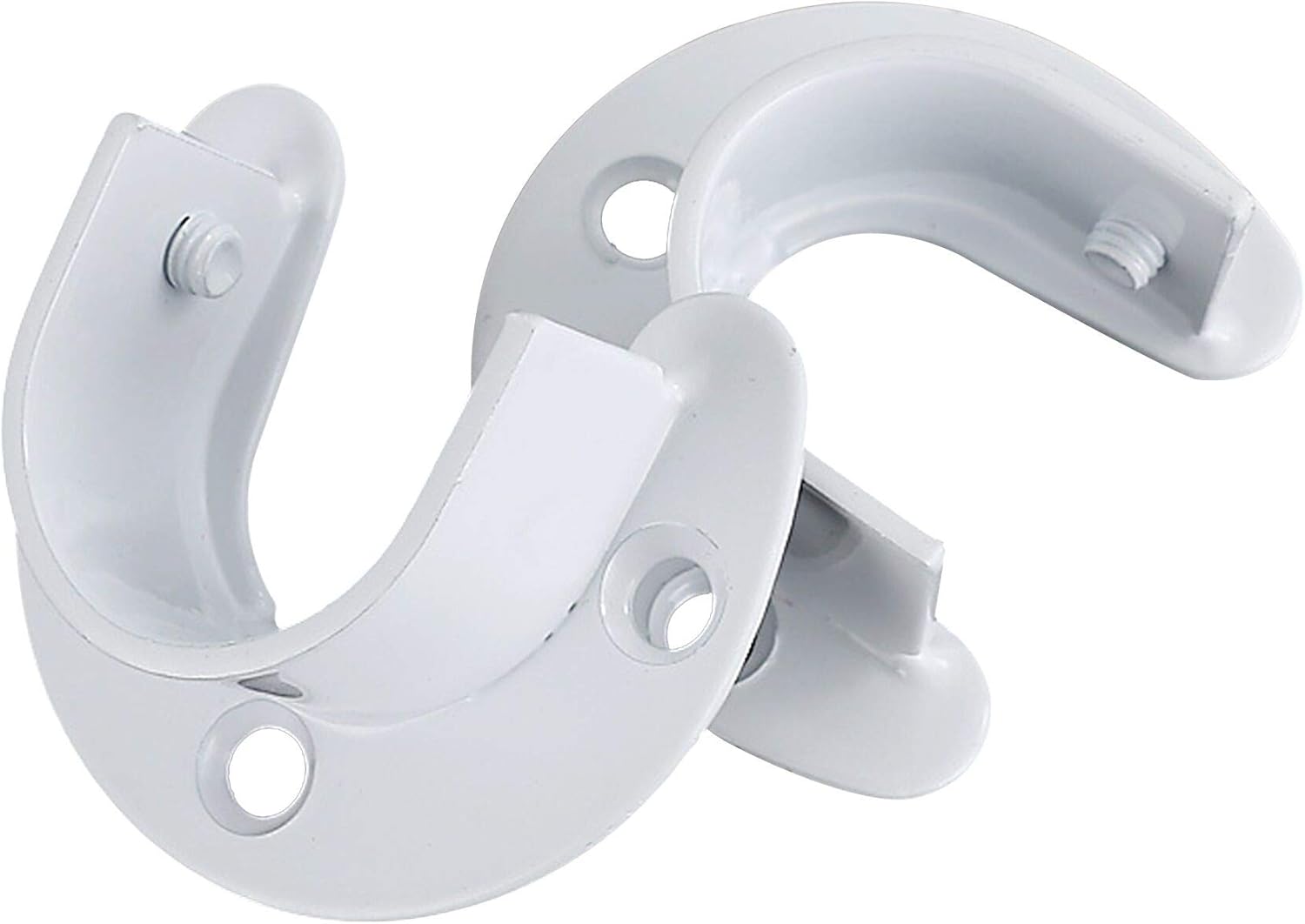 Soporte para barra de ducha en forma de U, 4 piezas, soporte de barra de cortina de acero inoxidable, soporte de barra de armario de 1 pulgada y