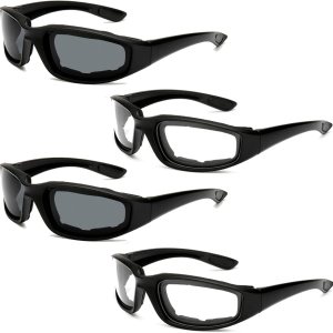 Peciees – Gafas de sol para montar en motocicleta, 4 unidades, para exteriores Peciees – Gafas de sol para montar en motocicleta, 4 unidades, para exteriores