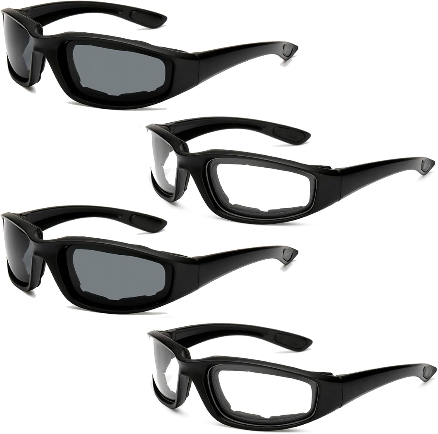 Peciees – Gafas de sol para montar en motocicleta, 4 unidades, para exteriores