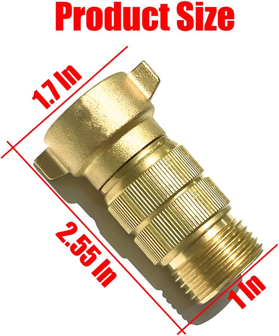 AUCELI Regulador de presión de agua para RV, reductor de presión de agua de latón con pantalla de filtro, regulador de agua de 40-50 PSI para