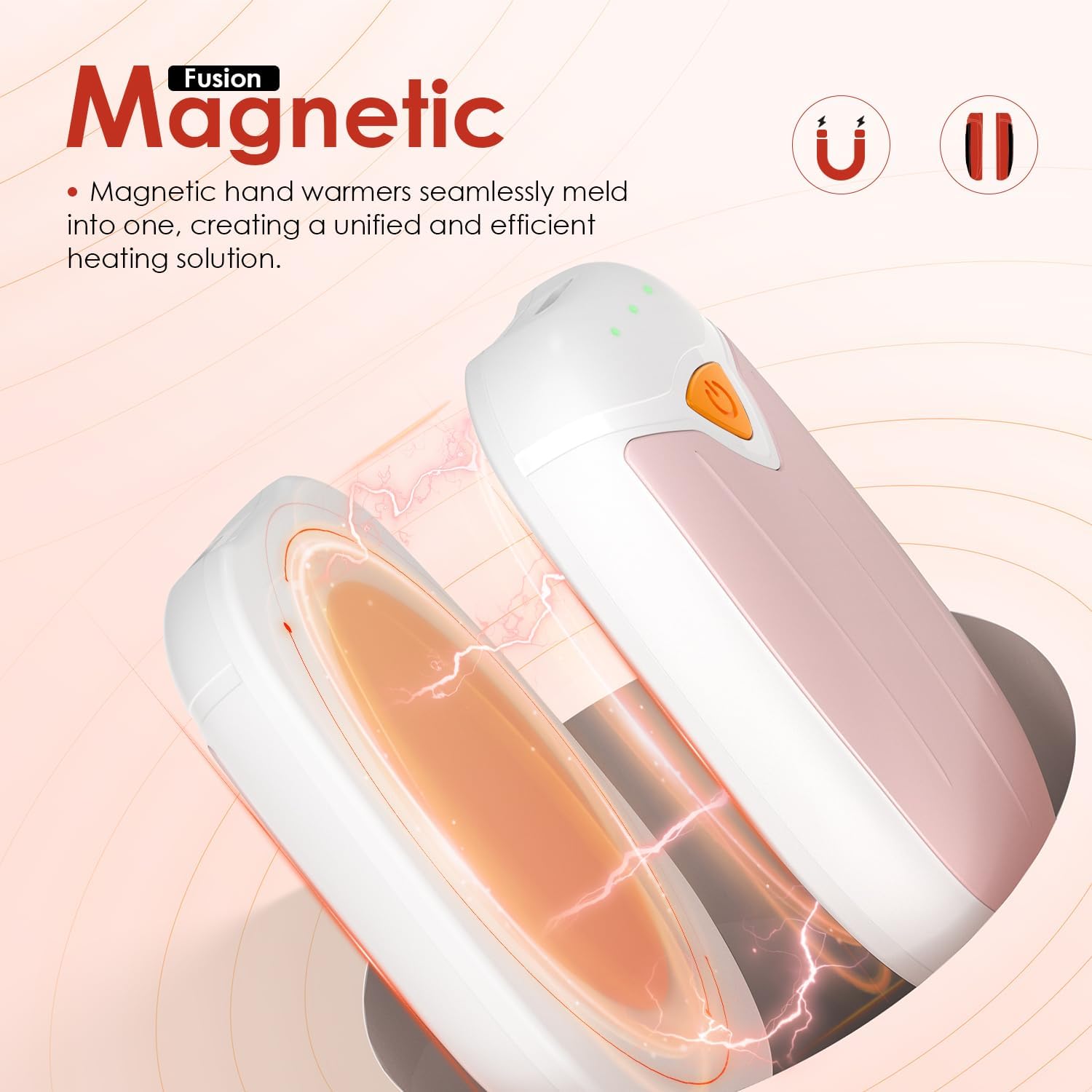 Hand Warmers Rechargeable 2 Pack,8000mAH Electric HandWarmers,Electric Portable Pocket Heater,10 Hrs+ Warmth 3 Levels Heat Up to 131, Great for