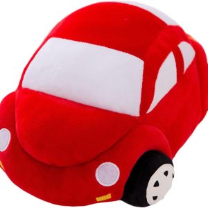 Almohada roja de peluche en forma de coche con forma de juguete lindo regalo para niños, 11.8 pulgadas Almohada roja de peluche en forma de coche con forma de juguete lindo regalo para niños, 11.8 pulgadas