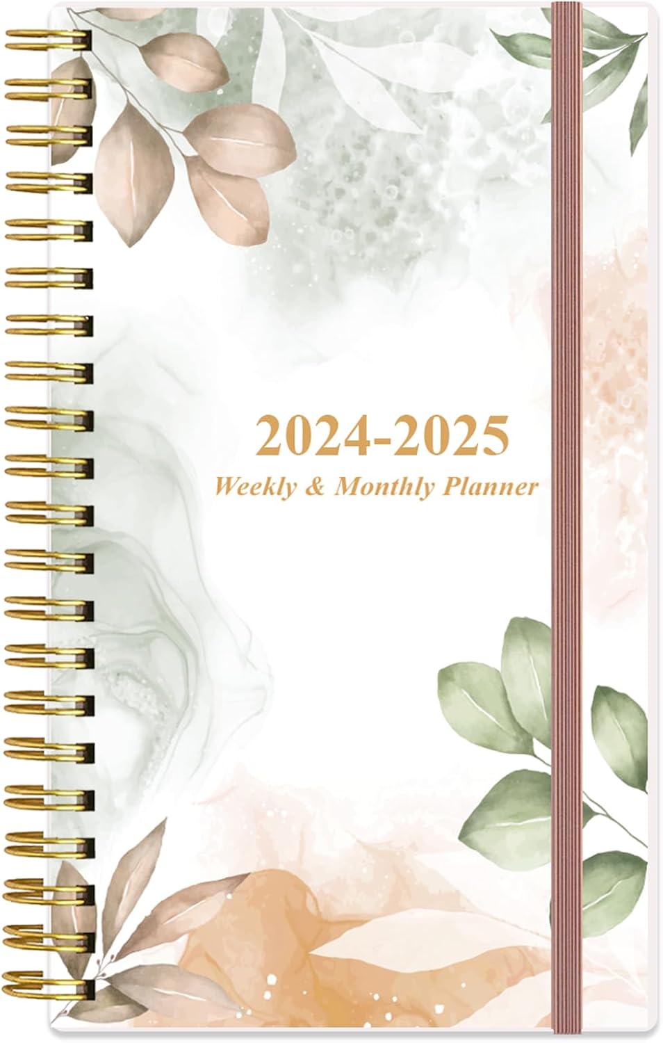 Agenda de bolsillocalendario 2024-2025  Agenda semanal y mensual A6, julio 2024 a junio 2025, 3.75 x 6.75 pulgadas con cubierta flexible, pestañas,