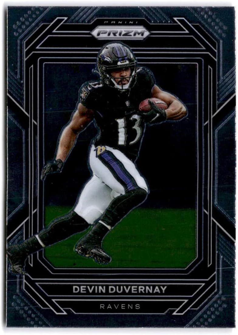 2022 Panini Prizm Football #22 Devin Duvernay Baltimore Ravens Official NFL Trading Card (Stock Photo shown, card is in Near Mint to Mint Condition)