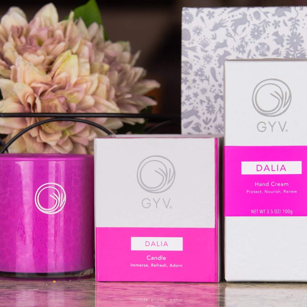Crema hidratante para manos GYV (3.5 oz) para mujeres, hombres  Fórmula de aceites botánicos para piel seca (Dalia)