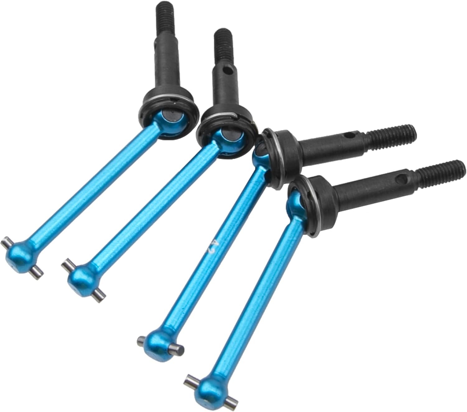 4 piezas Vgoohobby CVD eje de transmisión delantero y trasero 54515 54516 1.654in 1.535in compatible con el coche RC de 110 (azul)